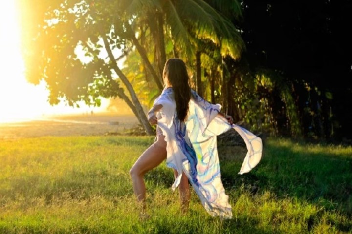 a person standing in a field